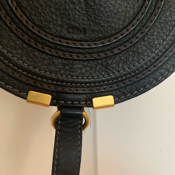 Chloe Black Leather Small Marcie Crossbody Purse - Picture 2 of 7